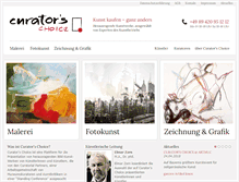 Tablet Screenshot of curators-choice.com